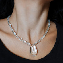 Load image into Gallery viewer, Handmade White Clear Quartz Crystal Natural Pendant Necklace Elegant Simple
