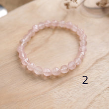 Load image into Gallery viewer, Natural Pink Quartz and Pearl Beaded Elastic Bracelet