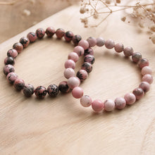 Load image into Gallery viewer, Natural Rhodonite Beaded Elastic Bracelet