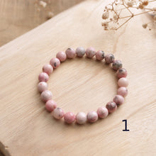Load image into Gallery viewer, Natural Rhodonite Beaded Elastic Bracelet