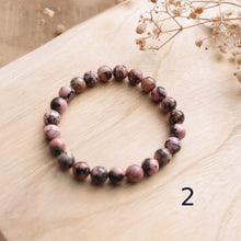 Load image into Gallery viewer, Natural Rhodonite Beaded Elastic Bracelet