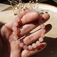 Load image into Gallery viewer, Natural Golden Silk Jade Peach Blossom Pink Bead Bracelet