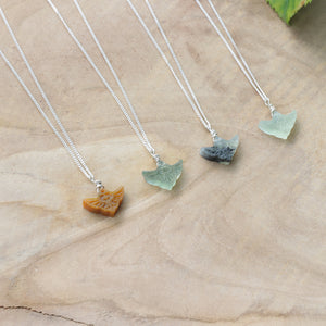 Handmade 925 Silver Natural Genuine Jade Zelda Hyrule Crest Pendant Necklace