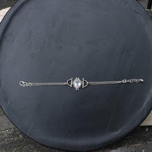 Load image into Gallery viewer, Sterling Silver Faceted Teardrop Shape Clear White Crystal Bracelet Vintage Style