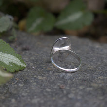 Load image into Gallery viewer, Handmade 925 Silver Genuine Olive Green Sea Glass Vintage Ring