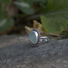 Load image into Gallery viewer, Handmade 925 Silver Sea Foam Sea Glass Ring Vintage