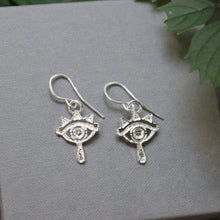 Load image into Gallery viewer, Hand-crafted S925 Sterling Silver Zelda Sheikah Eye Hook Earrings