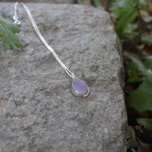 Load image into Gallery viewer, Hand-crafted 925 Silver Genuine Rare Purple Sea Glass Pendant Necklace