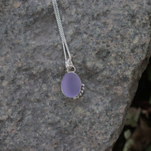 Load image into Gallery viewer, Hand-crafted 925 Silver Genuine Rare Purple Sea Glass Pendant Necklace
