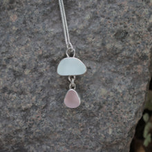 Load image into Gallery viewer, Hand-crafted Genuine Sea Foam Pink Sea Glass 925 Silver Pendant Necklace