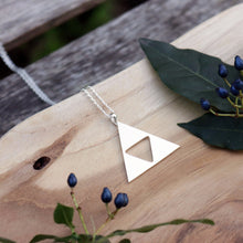 Load image into Gallery viewer, Handmade 925 Sterling Silver Zelda Triforce Pendant Necklace