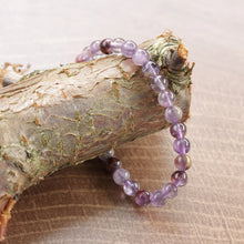 Load image into Gallery viewer, Soft Lavender Tones Natural Stone Amethyst Beaded Elastic Bracelet