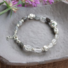 Load image into Gallery viewer, 925 Sterling Silver Natural Stone Beaded Bracelet
