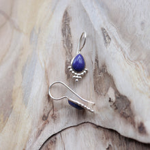 Load image into Gallery viewer, Handmade Lapis lazuli Sterling Silver Drop Earrings