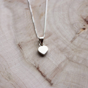 Simple 925 Sterling Silver Heart Necklace