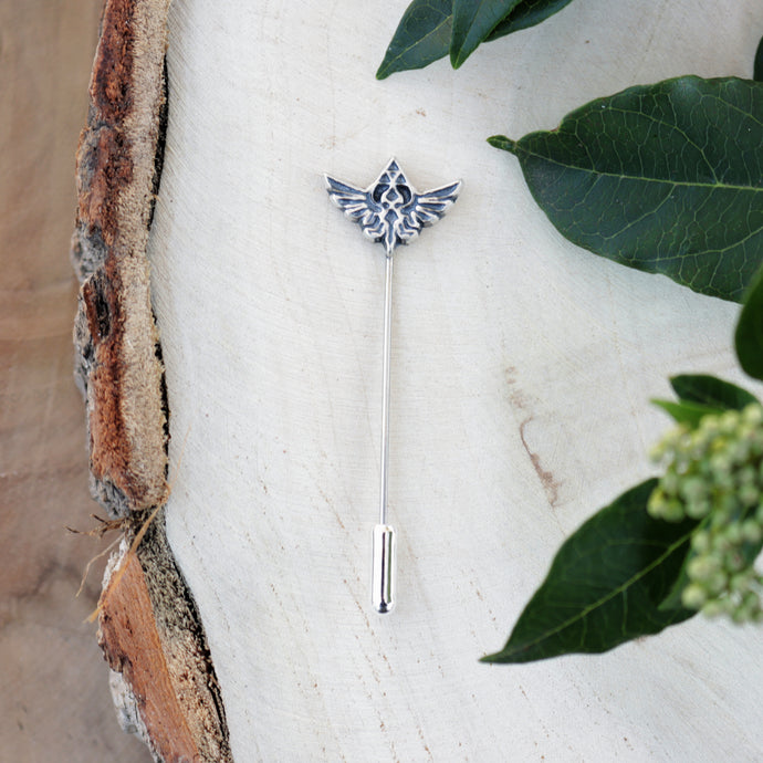 Handmade 925 Sterling Silver Zelda Hyrule Crest Pin Badge
