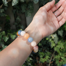 Load image into Gallery viewer, Genuine Natural Stone Colorful Jade Beads Elastic Bracelet
