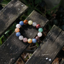 Load image into Gallery viewer, Genuine Natural Stone Colorful Jade Beads Elastic Bracelet
