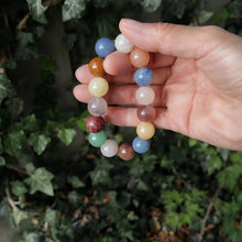 Load image into Gallery viewer, Genuine Natural Stone Colorful Jade Beads Elastic Bracelet