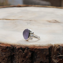 Load image into Gallery viewer, Handmade 925 Sterling Silver Genuine Purple Sea Glass Ring Unique Elegant