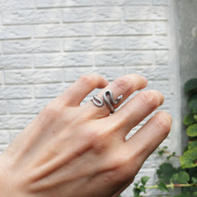 Load image into Gallery viewer, Handmade Sterling Silver Snake Ring Vintage Elegant