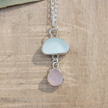 Load image into Gallery viewer, Hand-crafted Genuine Sea Foam Pink Sea Glass 925 Silver Pendant Necklace