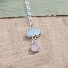 Load image into Gallery viewer, Hand-crafted Genuine Sea Foam Pink Sea Glass 925 Silver Pendant Necklace