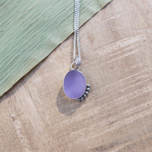 Load image into Gallery viewer, Hand-crafted 925 Silver Genuine Rare Purple Sea Glass Pendant Necklace
