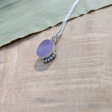 Load image into Gallery viewer, Hand-crafted 925 Silver Genuine Rare Purple Sea Glass Pendant Necklace