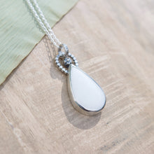 Load image into Gallery viewer, Hand-crafted 925 Silver White Drop Ceramic Pendant Necklace