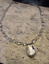 Load image into Gallery viewer, Handmade White Clear Quartz Crystal Natural Pendant Necklace Elegant Simple